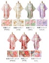 オールインワン着物《桜霞》着物ワンピース背中ファスナーかんたん着付け七五三和装リボン花柄チュールピンク女の子キッズお正月写真撮影お参りキャサリンコテージTAK