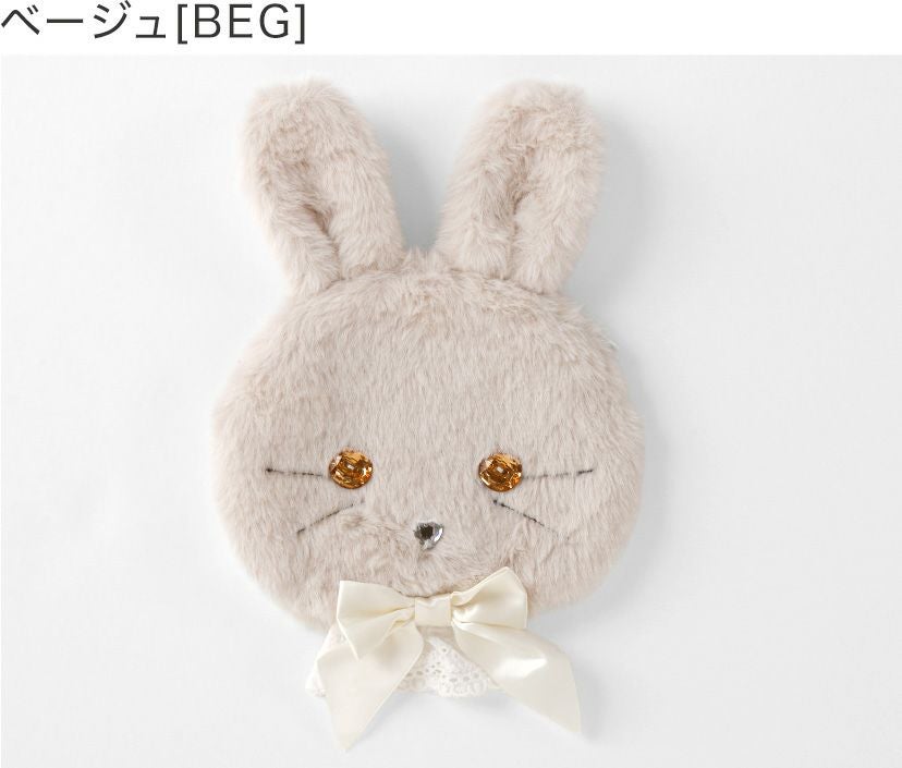 アニマル移動ポケット 女の子 ファスナー クリップ かわいい 猫 うさぎ