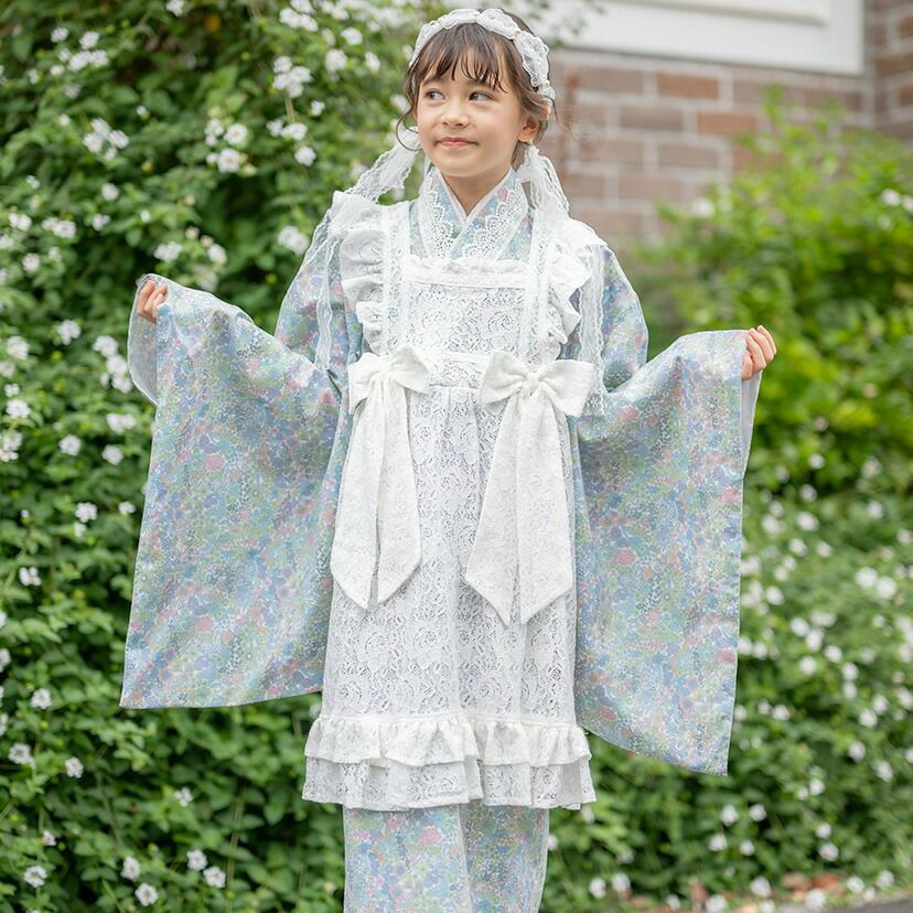 送料無料【超目玉セール】エプロン着物ワンピース レディース 女の子