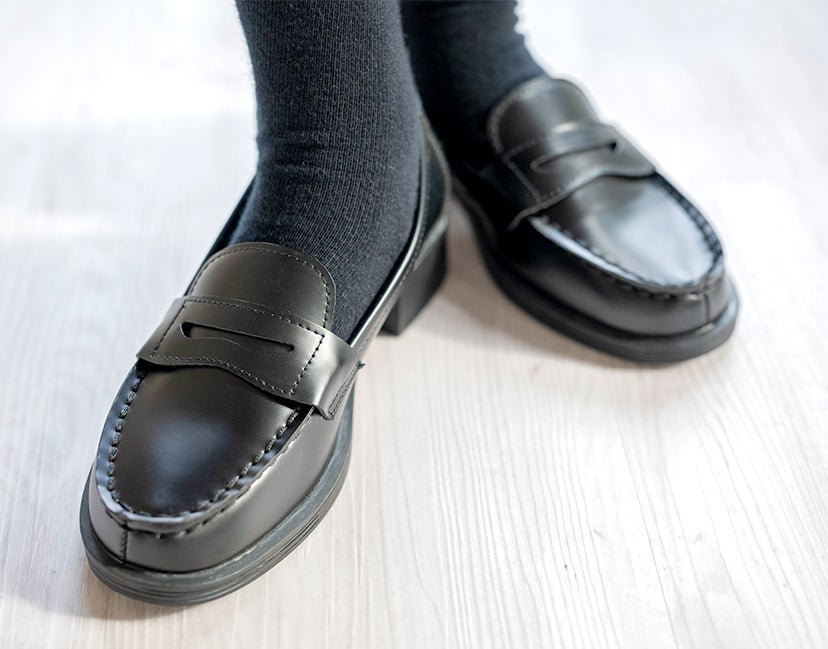 女の子靴ヒールローファーフォーマルシューズカジュアル黒クッション入り通学スクール小学生中学生高校生学生レディース卒業式卒服キャサリンコテージTAK