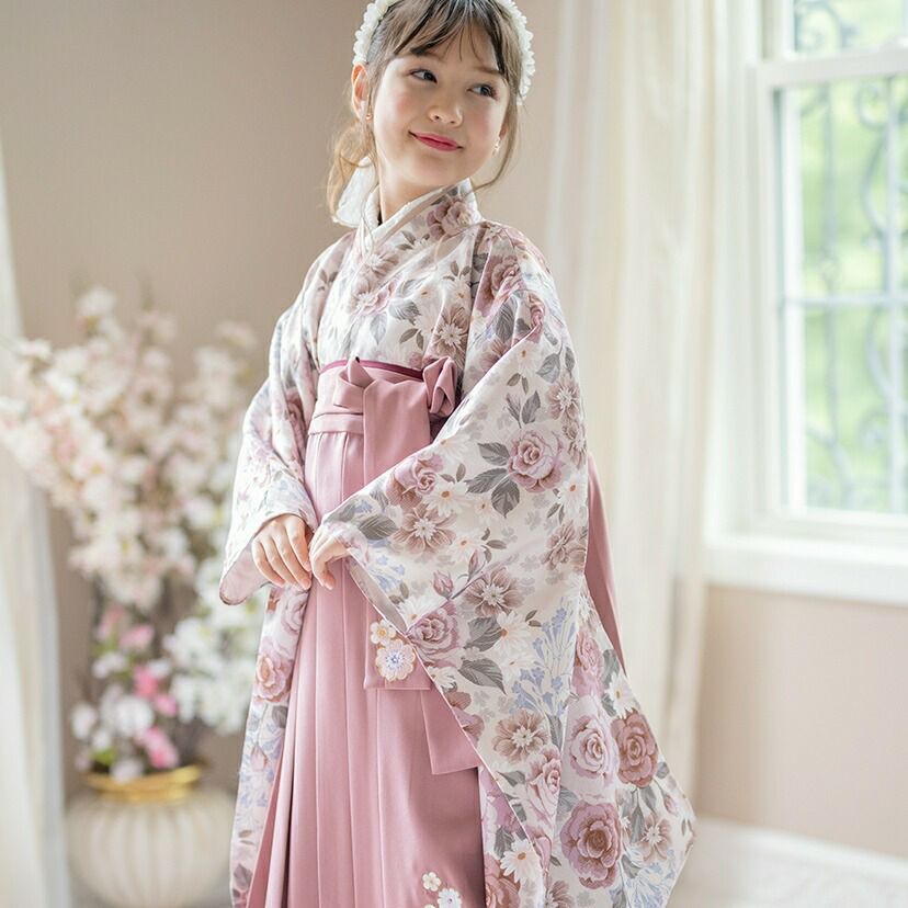 送料無料【卒服最終セール超目玉】卒業式 卒園式 袴一体型着物