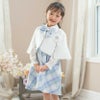 女の子スーツ 小学校入学式 ケープ付き チェック柄ワンピース