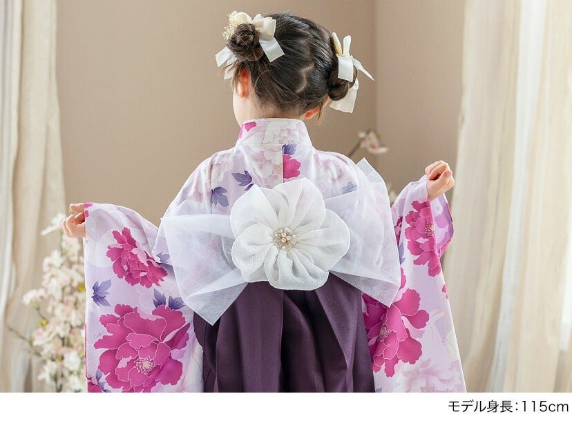 ふんわりチュールの帯飾り卒業式袴着物浴衣七五三和服小物和装アクセサリーリボン和装コーデホワイト白キャサリンコテージTAK