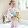 送料無料　浴衣子供女の子キッズ・ジュニア・ベビーセパレートキャサリンオリジナル和柄がかわいい2ピース浴衣セット（ワンピース・上衣・兵児帯）[90100110120130140150160cm紺黒ピンク椿朝顔猫]夏花火大