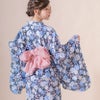 送料無料　浴衣子供女の子キッズ・ジュニア・ベビーセパレートキャサリンオリジナル和柄がかわいい2ピース浴衣セット（ワンピース・上衣・兵児帯）[90100110120130140150160cm紺黒ピンク椿朝顔猫]夏花火大