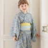 送料無料　浴衣子供女の子キッズ・ジュニア・ベビーセパレートキャサリンオリジナル和柄がかわいい2ピース浴衣セット（ワンピース・上衣・兵児帯）[90100110120130140150160cm紺黒ピンク椿朝顔猫]夏花火大