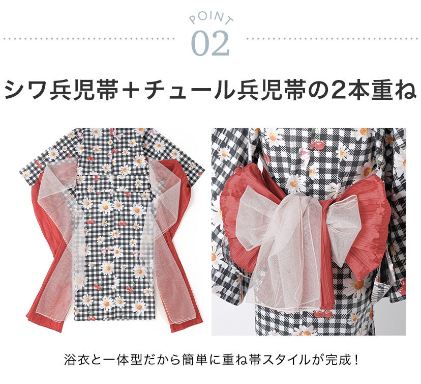 送料無料【セール】背中ファスナー浴衣キッズ 女の子 和装 浴衣 一体型
