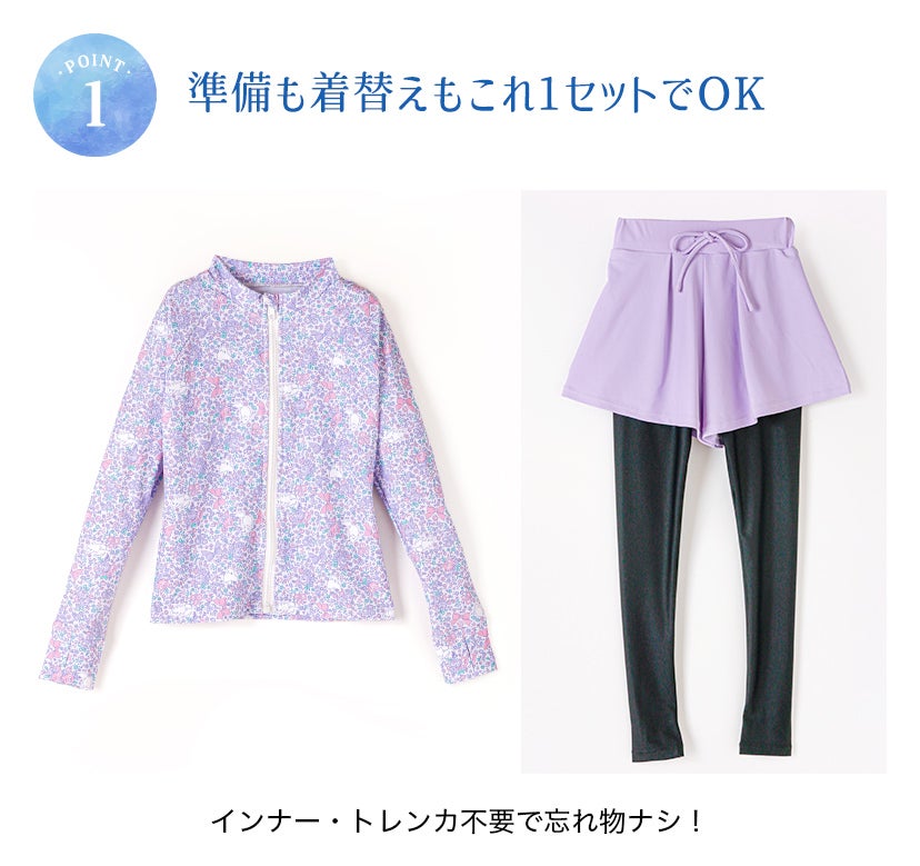 送料無料一枚で完結！ラッシュガード×トレンカ一体型ショートパンツ