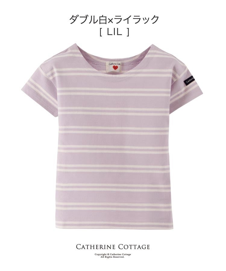 子供服カジュアルボーダーTシャツ半袖女の子男の子キッズレディース