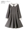 女の子フォーマルスカラップレース白襟ワンピース[長袖卒服2019110120130140150160cmグレーネイビーブラック黒紺キッズワンピース入学式卒園式結婚式発表会七五三法事子供服楽天通販]キャサリンコテージ