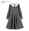 女の子フォーマルスカラップレース白襟ワンピース[長袖卒服2019110120130140150160cmグレーネイビーブラック黒紺キッズワンピース入学式卒園式結婚式発表会七五三法事子供服楽天通販]キャサリンコテージ