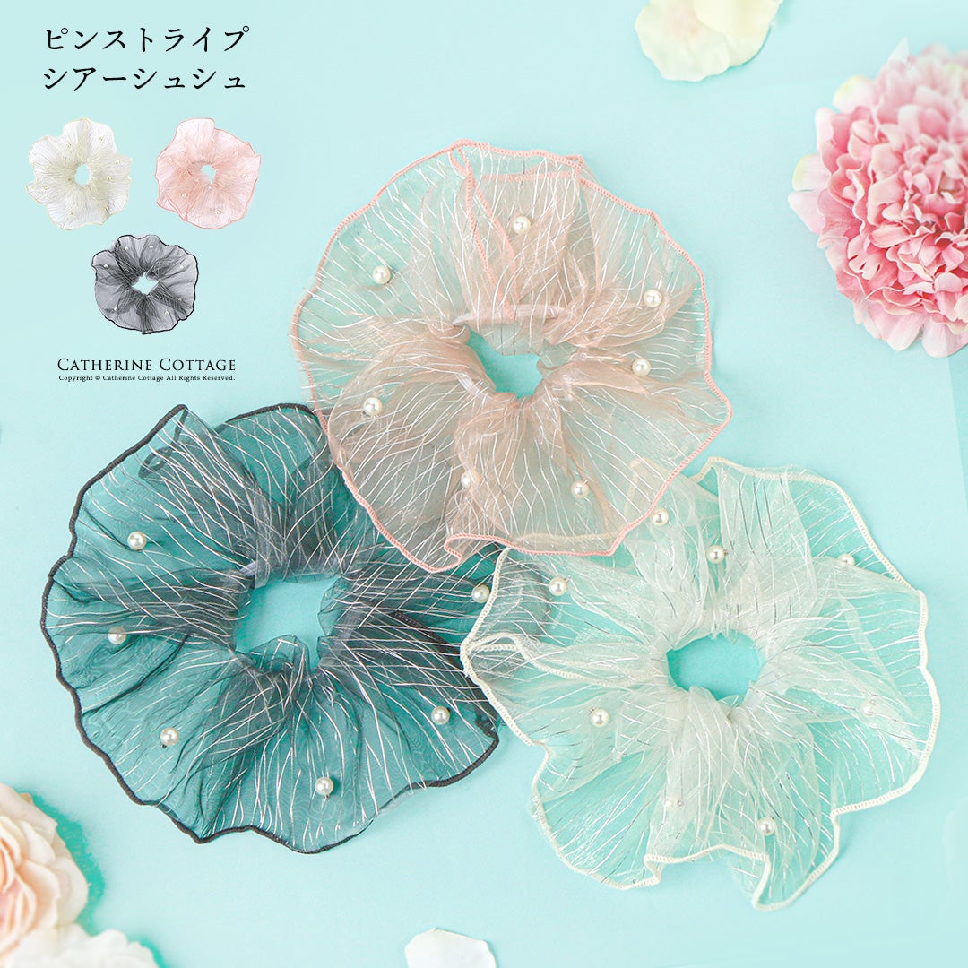 シンプルサテンシュシュ髪飾りヘアアクセサリーYUP6